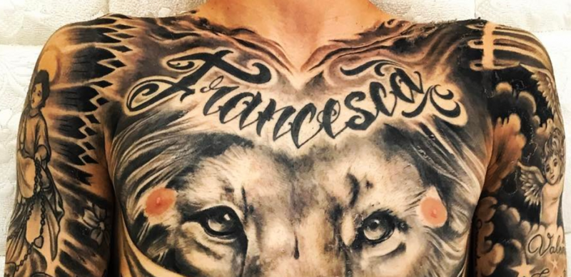 Icardi Chest Tattoo