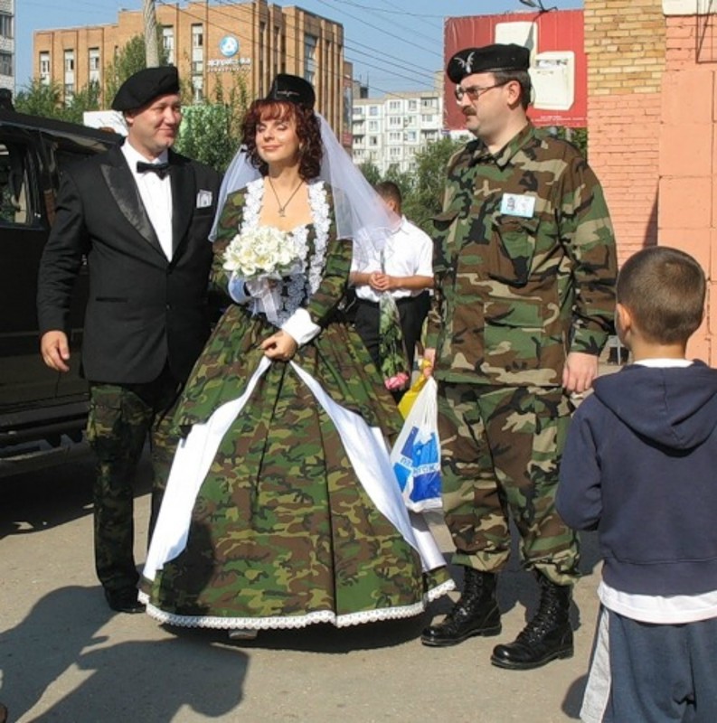 Свадебные платья камуфляж