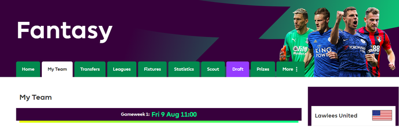 Fantasy Premier League (FPL) is Live — lawlees on Scorum