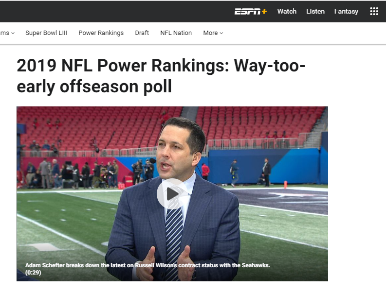 Way-Too-Early NFL Power Rankings