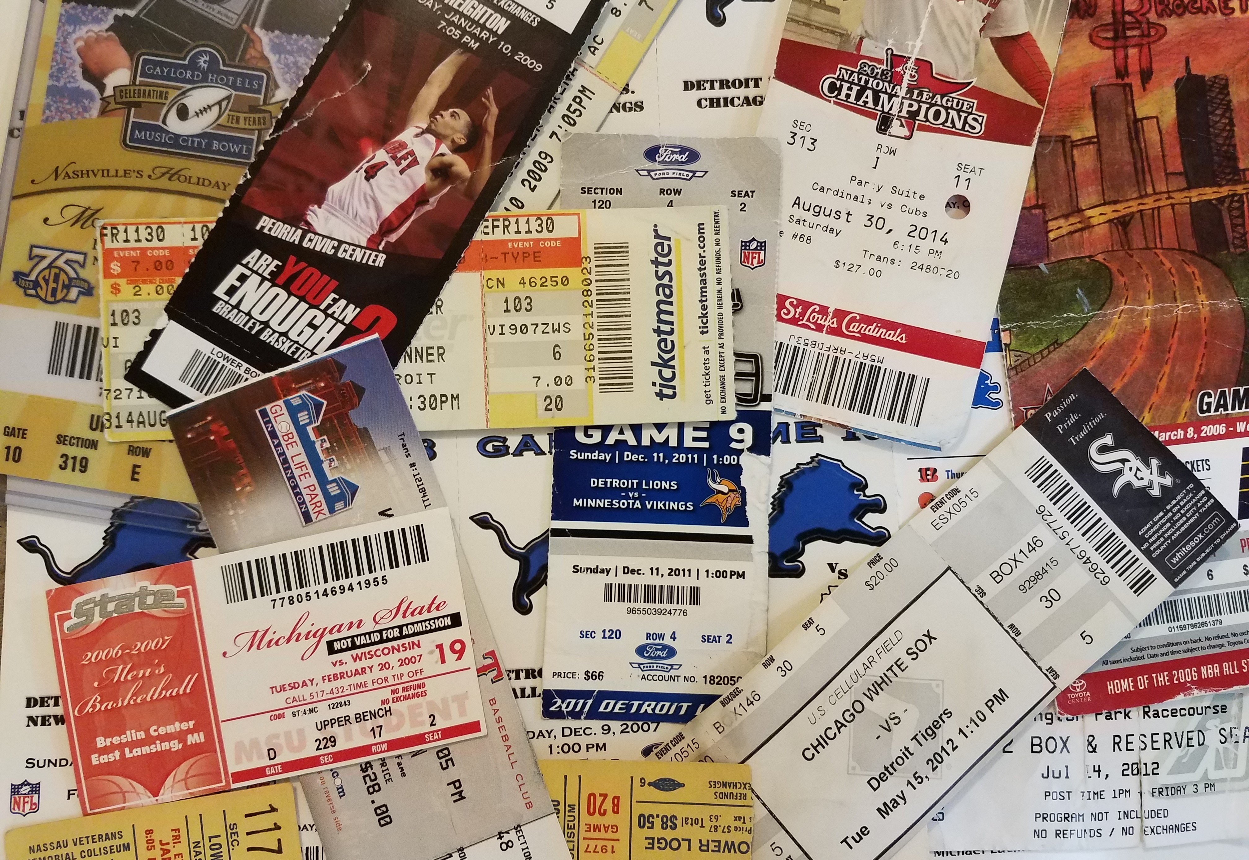 Collecting Super Bowl Ticket Stubs