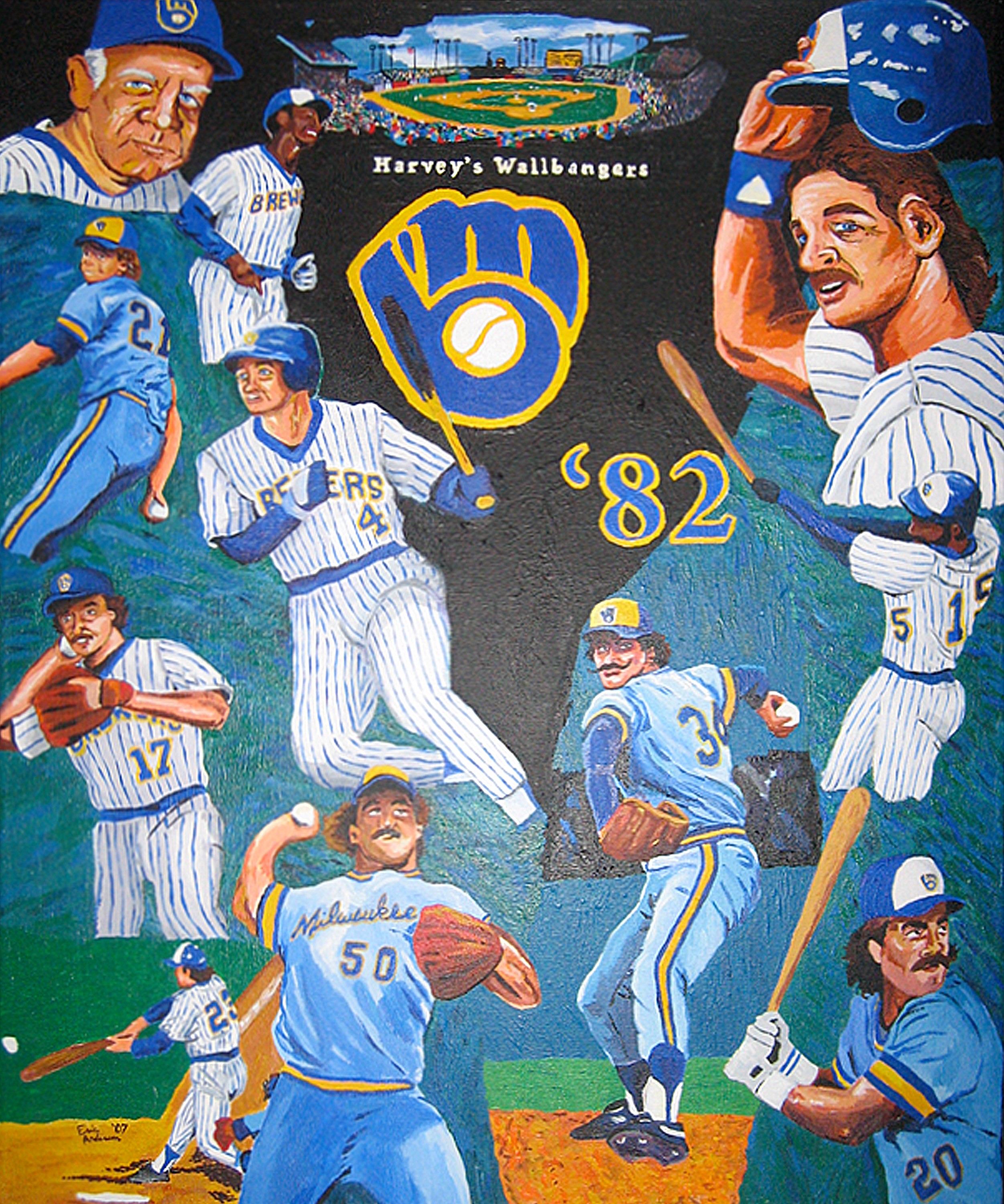 Don Money Milwaukee Brewers 1982 Home Baseball Throwback 