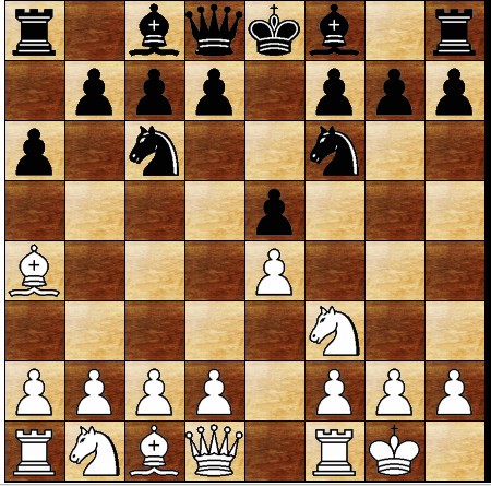 Chess board position after move e4