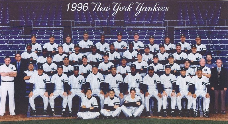 New York Yankees 1996 World Series champions player acts retro